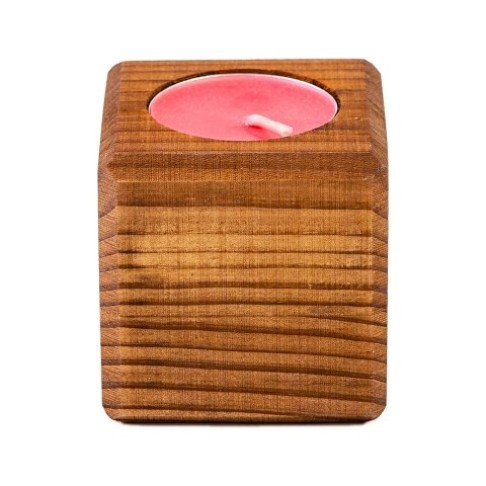 Свеча в декоративном подсвечнике, мокко, вишня Свеча в декоративном подсвечнике, мокко, вишня