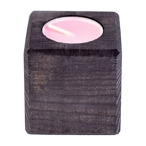 Свеча в декоративном подсвечнике, цв. эбен, аром. роза Свеча в декоративном подсвечнике, цв. эбен, аром. роза