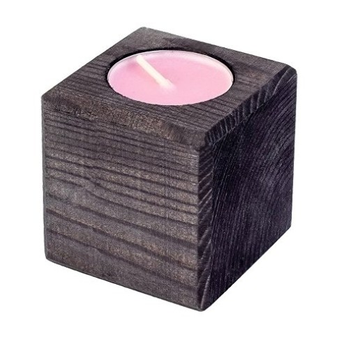 Свеча в декоративном подсвечнике, цв. эбен, аром. роза Свеча в декоративном подсвечнике, цв. эбен, аром. роза