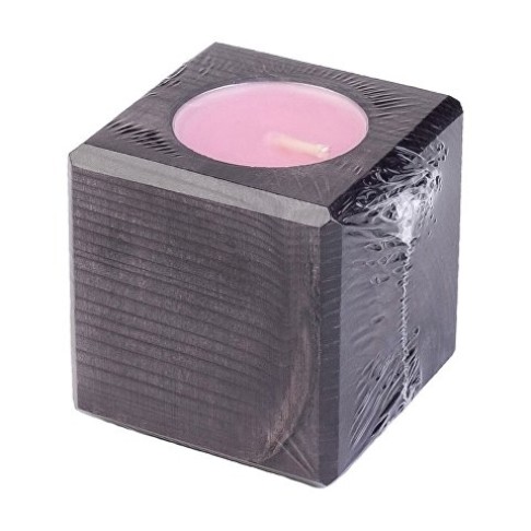 Свеча в декоративном подсвечнике, цв. эбен, аром. роза Свеча в декоративном подсвечнике, цв. эбен, аром. роза