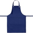 Хлопковый фартук Delight с карманом и регулируемыми завязками, синий нэйви