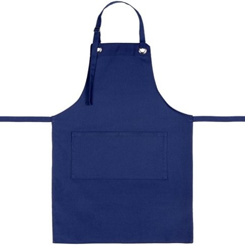Хлопковый фартук Delight с карманом и регулируемыми завязками, синий нэйви Хлопковый фартук Delight с карманом и регулируемыми завязками, синий нэйви