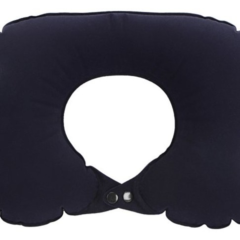 Подушка под шею с помпой Push, синий