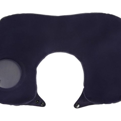 Подушка под шею с помпой Push, синий