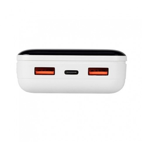 RIVACASE VA2580 (20 000mAh), QC/PD 20W внешний аккумулятор с дисплеем, белый /24