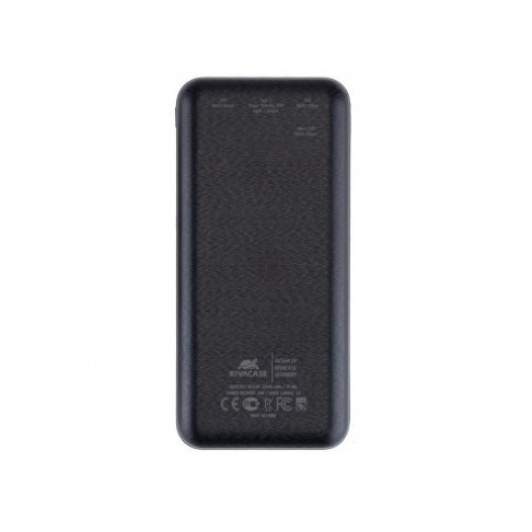 RIVACASE VA2580 (20 000mAh), QC/PD 20W внешний аккумулятор с дисплеем, черный /24