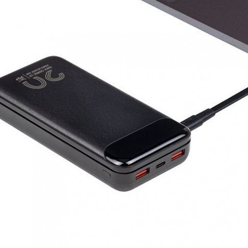 RIVACASE VA2580 (20 000mAh), QC/PD 20W внешний аккумулятор с дисплеем, черный /24