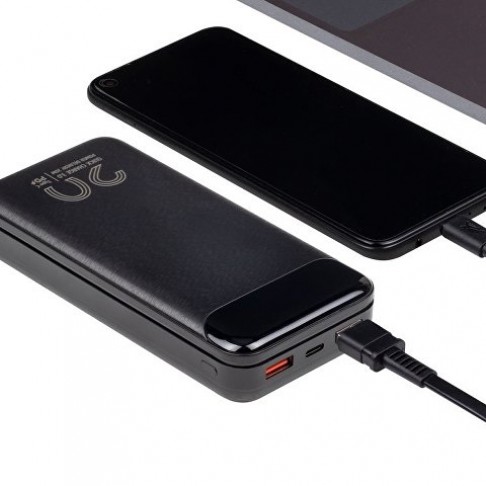 RIVACASE VA2580 (20 000mAh), QC/PD 20W внешний аккумулятор с дисплеем, черный /24