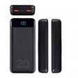 RIVACASE VA2580 (20 000mAh), QC/PD 20W внешний аккумулятор с дисплеем, черный /24