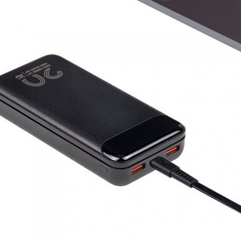 RIVACASE VA2580 (20 000mAh), QC/PD 20W внешний аккумулятор с дисплеем, черный /24