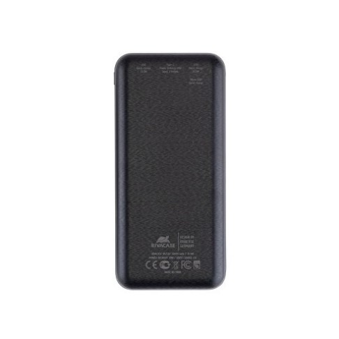RIVACASE VA2582 (20 000mAh), QC/PD 22.5W внешний аккумулятор с дисплеем, черный /24