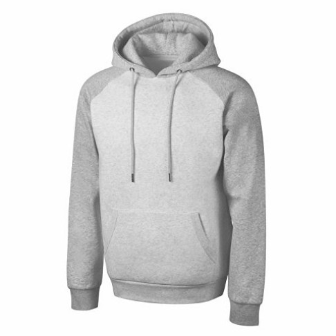 Толстовка с капюшоном «Dublin» мужская, серый меланж/белый меланж