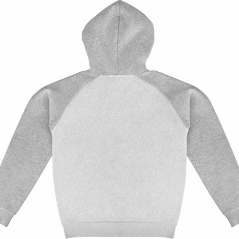 Толстовка с капюшоном «Dublin» мужская, серый меланж/белый меланж