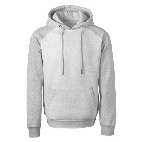Толстовка с капюшоном «Dublin» мужская, серый меланж/белый меланж