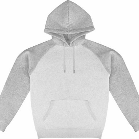 Толстовка с капюшоном «Dublin» мужская, серый меланж/белый меланж