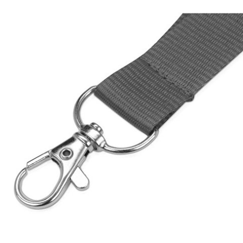 Ланьярд с карабином, серый