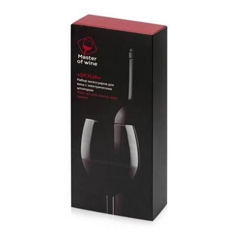 Набор винных аксессуаров с электрическим штопором из стали, на батарейках