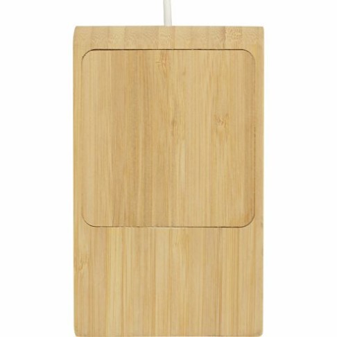 Беспроводное зарядное устройство из бамбука «Jetty», 10 Вт, натуральный