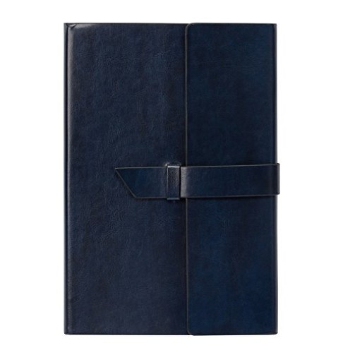 Бизнес-блокнот А5 с клапаном «Fabrizio», 80 листов, темно-синий