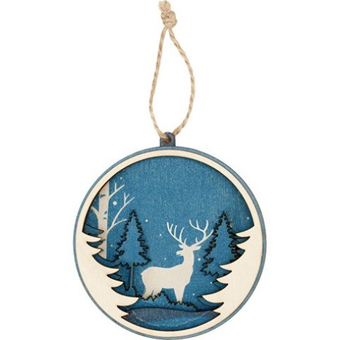 Подвеска деревянная многослойная «Рождественская встреча»