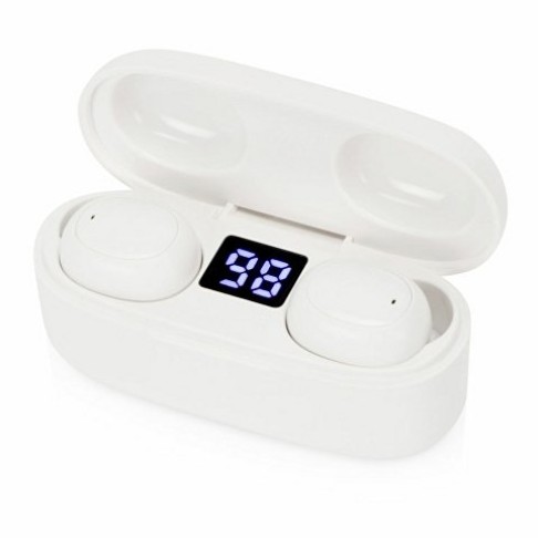Беспроводные наушники TWS в кейсе Volts. Evolt, белый, пластик