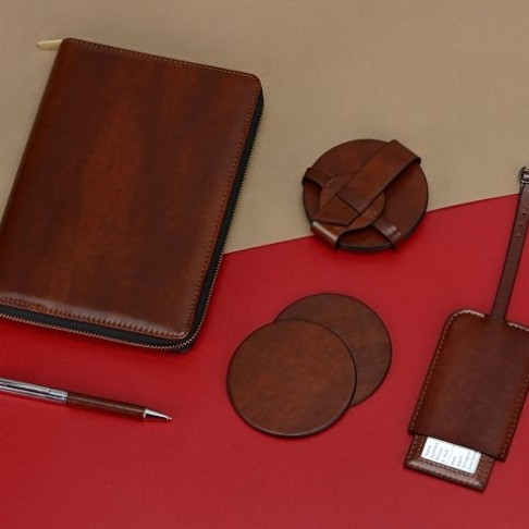 Набор костеров Fabrizio из PU, 4 шт, коричневый