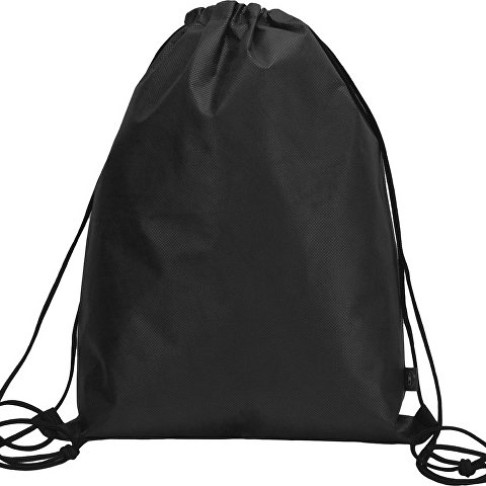 Рюкзак-мешок Reviver из нетканого переработанного материала RPET, черный