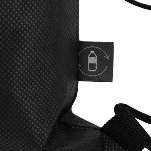 Рюкзак-мешок Reviver из нетканого переработанного материала RPET, черный