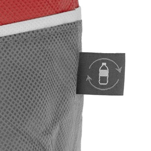 Сумка-холодильник Reviver с длинными ручками из нетканого переработанного материала RPET, красный/серый Сумка-холодильник Reviver с длинными ручками из нетканого переработанного материала RPET, красный/серый