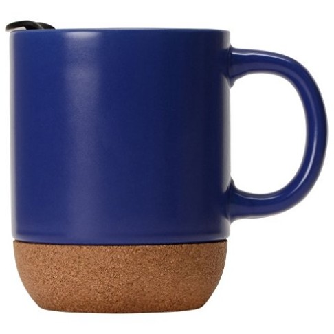 Кружка Denpasar с пробковым дном и крышкой, цветная с двух сторон, синий Кружка Denpasar с пробковым дном и крышкой, цветная с двух сторон, синий