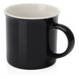 Кружка Countryside с белым ободком, белая внутри, черная снаружи, черный