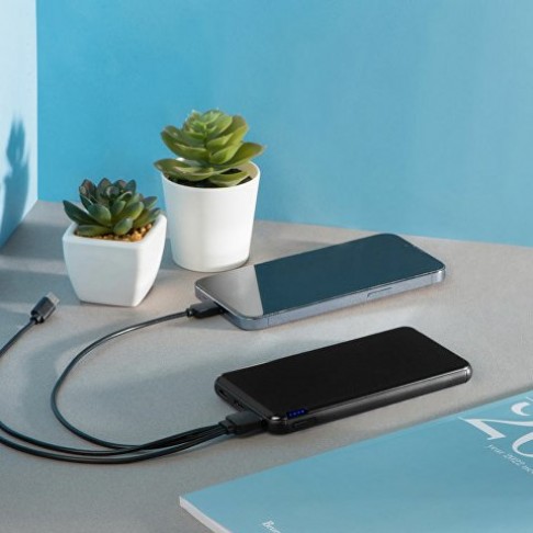 Внешний аккумулятор Forge, Evolt, металл, 10000mah, черный