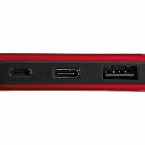 Внешний аккумулятор Forge, Evolt, металл, 10000mah, красный