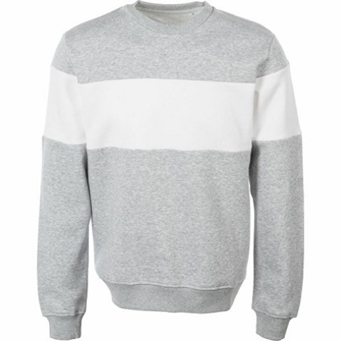 Свитшот блокинг «Edinburgh», серый меланж/белый, мужской