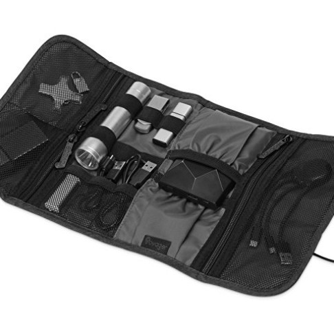 Органайзер District для электроники на резинке, темно-серый