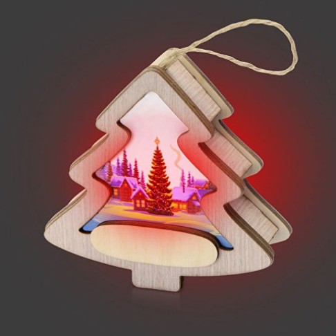 Подвеска с подсветкой, елочка, индивидуальный дизайн