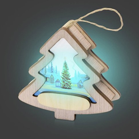 Подвеска с подсветкой, елочка, индивидуальный дизайн