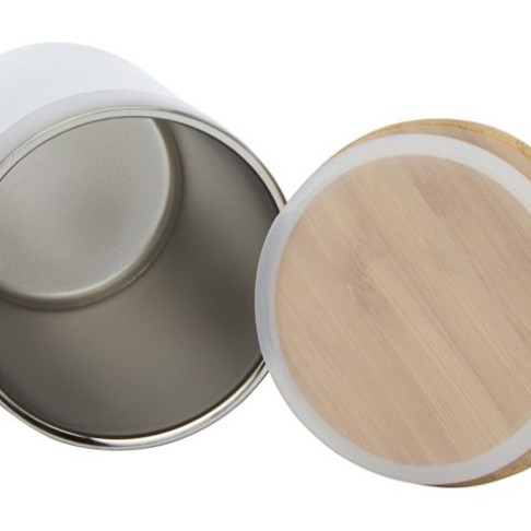 Lagan Кружка с медной вакуумной изоляцией объемом 300 мл и бамбуковой крышкой, белый