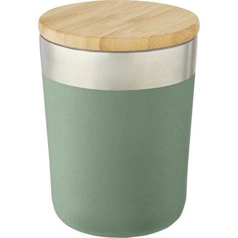 Lagan Кружка с медной вакуумной изоляцией объемом 300 мл и бамбуковой крышкой, зеленый