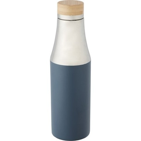 Hulan Бутылка объемом 540 мл с вакуумной изоляцией из меди и бамбуковой крышкой, синий Hulan Бутылка объемом 540 мл с вакуумной изоляцией из меди и бамбуковой крышкой, синий