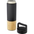 Torne Бутылка из нержавеющей стали объемом 540 мл с медной вакуумной изоляцией и внешней стенкой из бамбука, черный