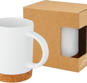 Neiva Керамическая кружка объемом 425 мл с пробковым основанием, белый