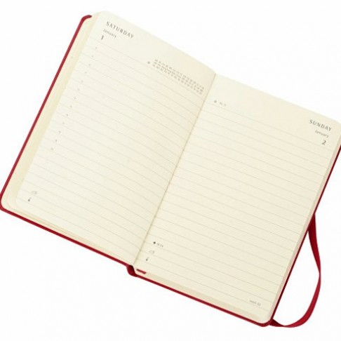 Ежедневник Moleskine Classic (2022), Pocket (9х14), красный, твердая обложка