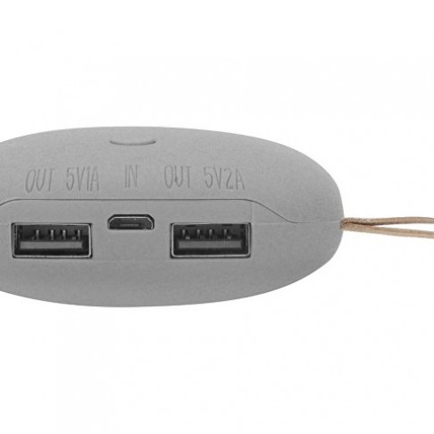 Универсальное зарядное устройство power bank в форме камня. 7800MAH. gray