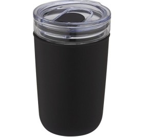Bello, стеклянная кружка объемом 420 мл с внешней стенкой из переработанного пластика, черный