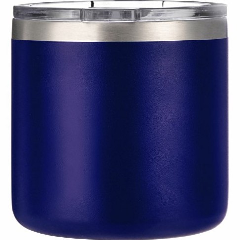 Кружка стальная Alaska с крышкой слайдером, powder coating, синий