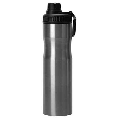 Бутылка для воды «Supply» Waterline, нерж сталь, 850 мл, серебристый/черный