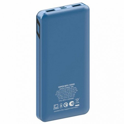Портативный внешний аккумулятор MFX 10000 Blue