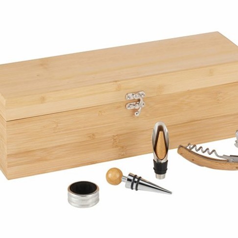 Набор для вина в бамбуковом кейсе 