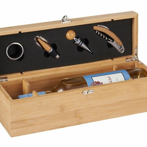 Набор для вина в бамбуковом кейсе 
